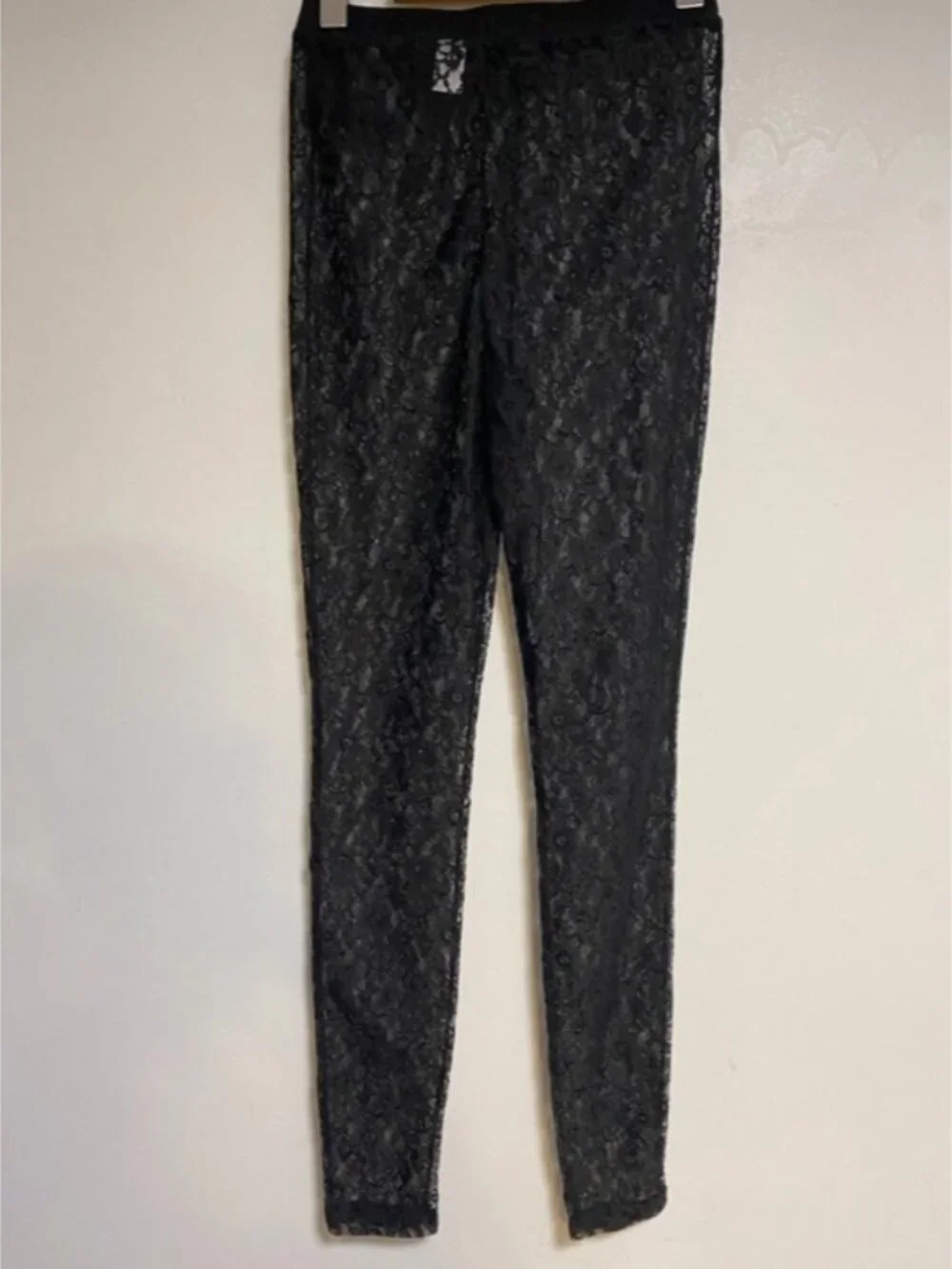 H&M Black Lace Sheer Leggings Size S - Picture 8 of 9